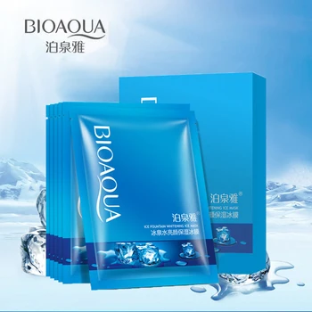 

10Pcs Ice Fountain Whitening Ice Face Mask Summer Skin Care Oil Control Anti-Wrinkle Hydrating Saussurea Involucrata Essence