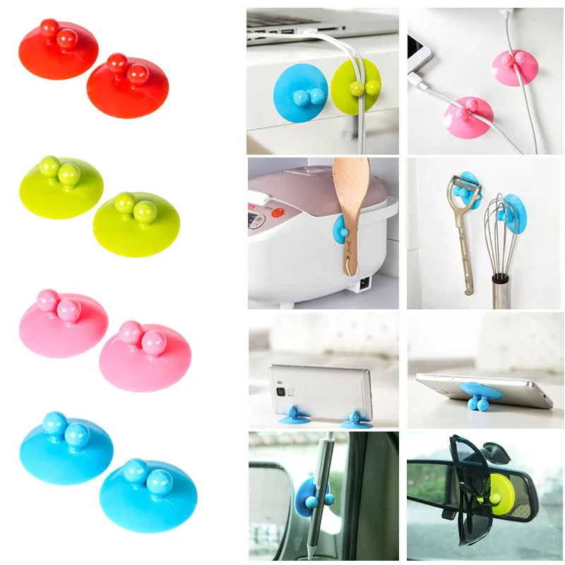 

Bathroom Suckers hook Home Supplies New 2PCS/Set Hot Sale Hook Storage Hook Popular Hanger Multifunction Kitchen Silicone