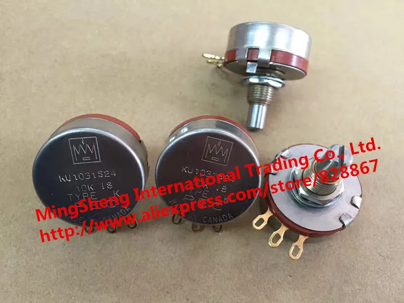 Original new 100% Canada PEC KU1031S24 10K single potentiometer gold plated feet (SWITCH) cts 300k potentiometer gilded feet