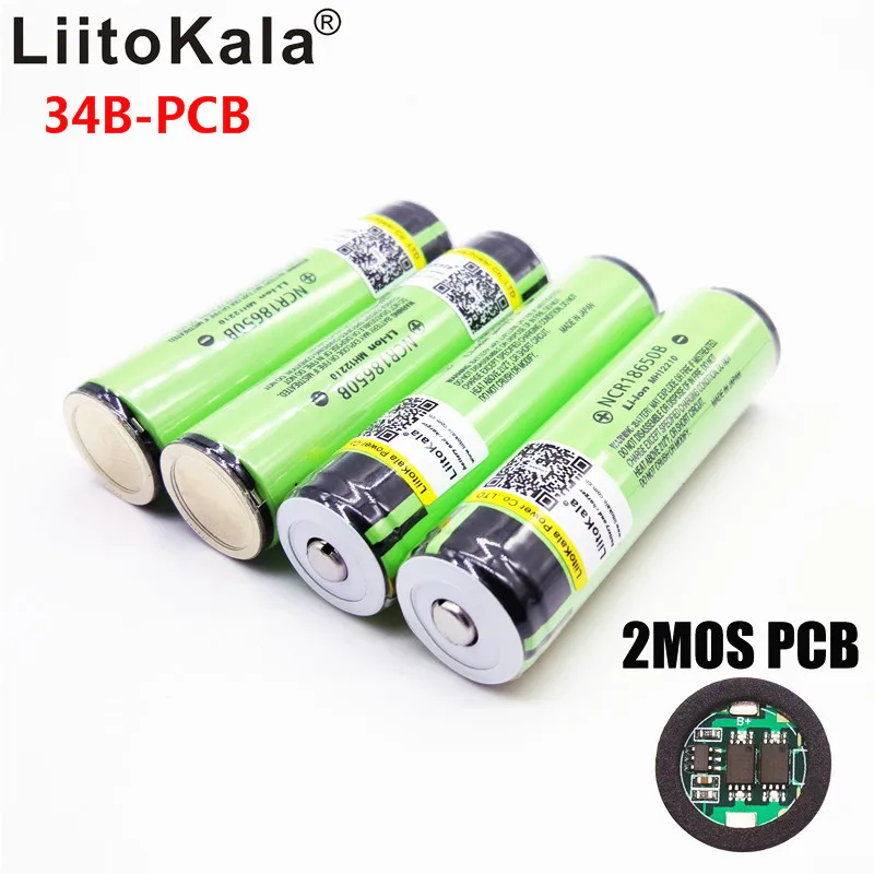 LiitoKala 18650 3400 mah NCR18650B 3,7 v 3400 mah 18650 литиевая аккумуляторная батарея для фонариков