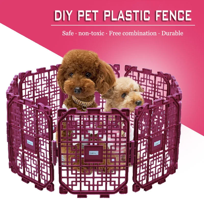 

KIMHOME PET Dog House For Large Dogs Free Assembly Chinese Style Non-toxic Plastic Plate Fence For Small Medium Dogs Monolithic