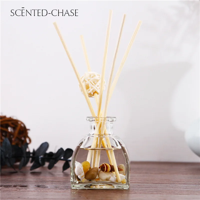 

3pcs/lot 35ml Aroma Diffuser with 15cm Reed Sticks, Rattan Ball, Stone and shelles Jasmine/Lavender/Rose/Chamomile/Sandalwood,et