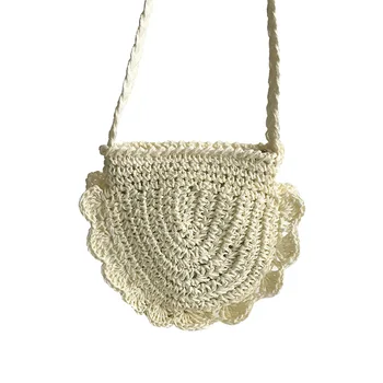 

Women Vintage Straw Bags INS Popular Female Summer Handbag Hollow Lady Beach Knit Messenger Bag Weave Travel Crossbody SS3102