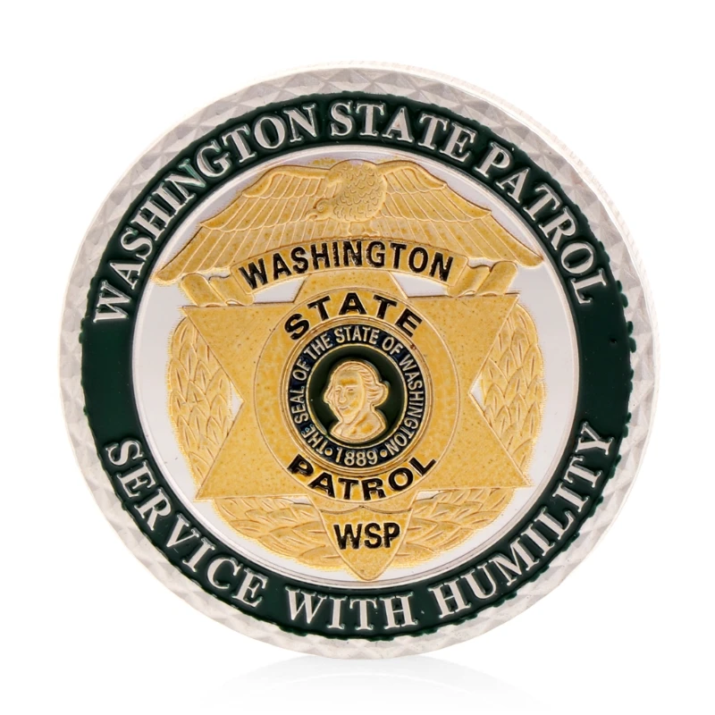 

Saint Michael Washington State Patrol Commemorative Coins Challenge Coins Collection Non-currency Coins