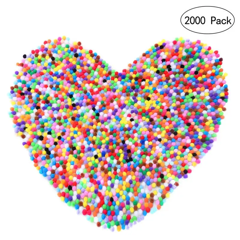 2000 шт. мм 10 смешанный цвет Pom pom мягкие помпоны пушистые шарики для ремесел