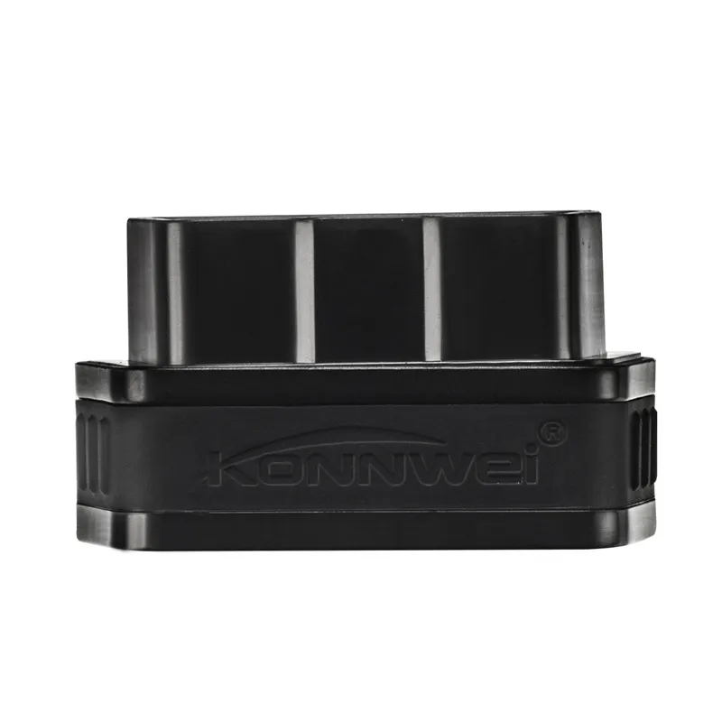 KONNWEI KW901 OBDII автомобильный диагностический сканер, ELM327 Bluetooth V3.0 считыватель кодов ошибок крутящего момента для Android - Цвет: Black