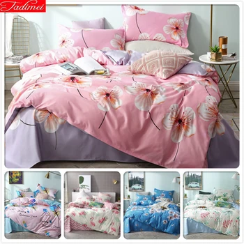

New Autumn Winter Soft Comfortable Cotton Duvet Cover Sheet Pillowcase 3/4pcs Bedding Set Adult Kids Child Bed Linen Double Size