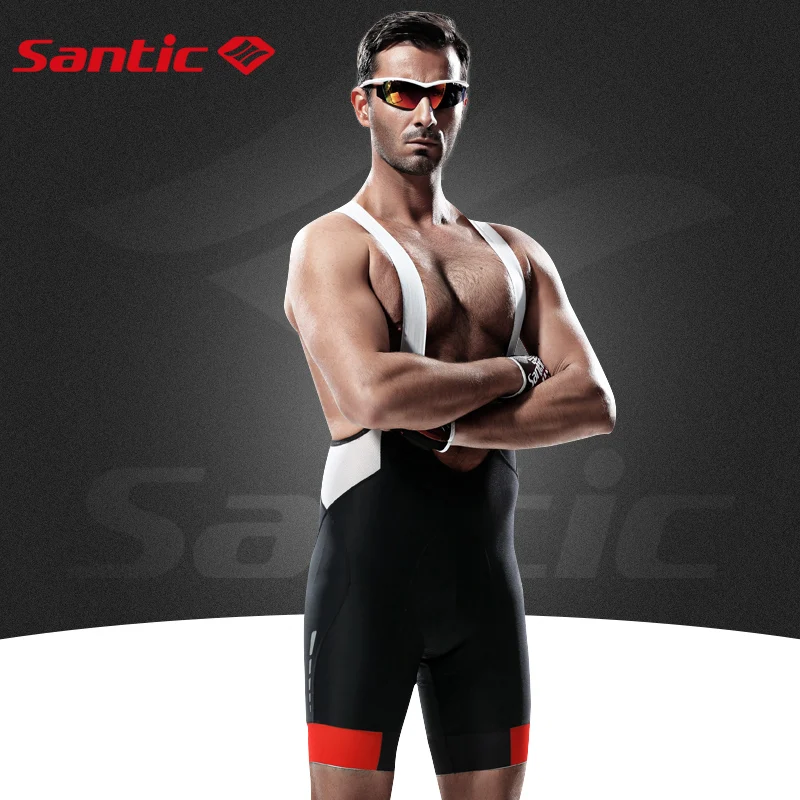 Santic мужские велосипедные шорты 4D с подкладкой из спандекса MTB дышащей сеткой для