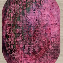 Else Бургундия Османская винтажная Турецкая этническая ретро 3d печать Нескользящая микрофибра для гостиной современный Овальный моющийся ковер