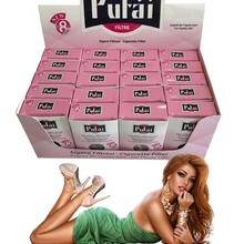 Pufai сигаретные фильтры одноразовые совместимые 8 мм обычные размеры 600 шт 20 розовые коробки