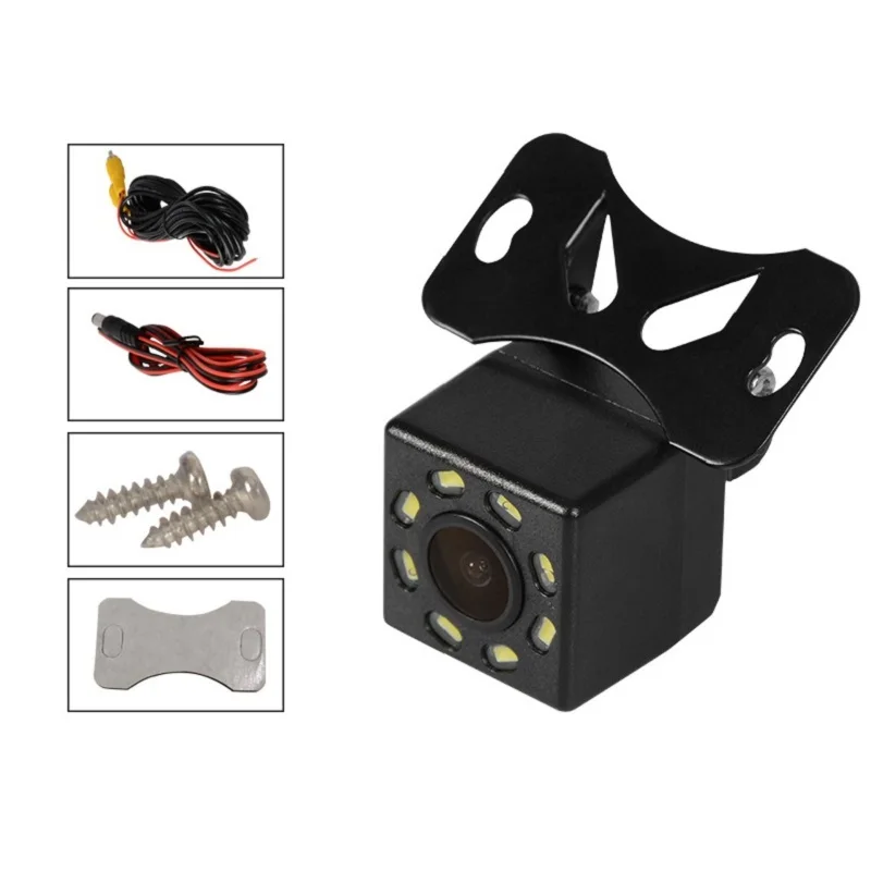 

Car car camera Universal adjustable external with 8LED lights night vision reversing rear view camera -1 set