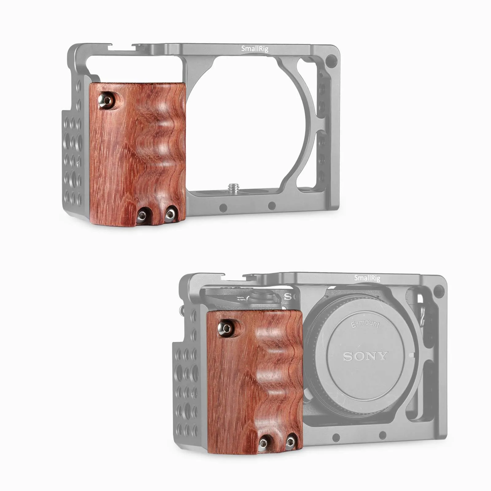 Деревянная рукоятка для камеры SmallRig Sony A6000 / A6300/A6500 в виде клетчатых ящиков мелких