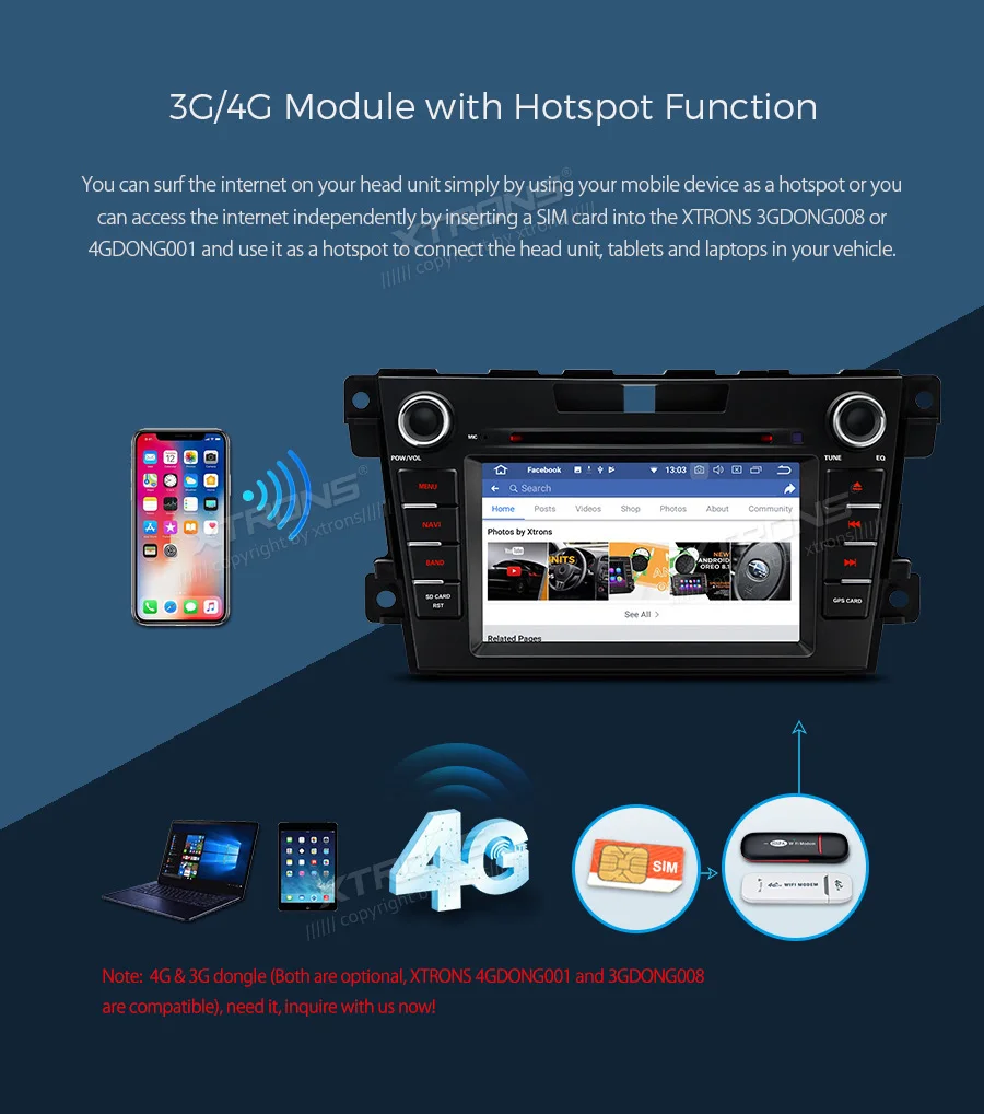 Top XTRONS 7" Android 8.1 Quad Core 16GB ROM Car Multimedia DVD Player for Mazda CX-7 2007-2012 RCA GPS Navigation OBD DAB USB WIFI 12