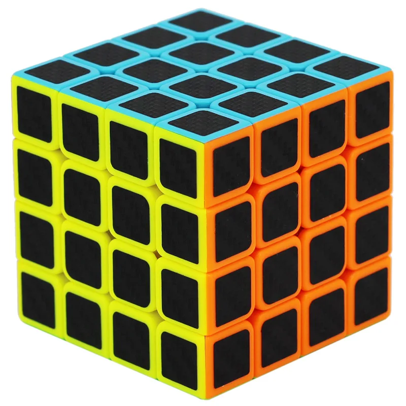 Zcube Новинка 4х4 Магический кубик из углеродного волокна головоломка скоростной кубик 4х4х4 Кубики-головоломки Профессиональный кубик 4*4*4 с подставкой подарки