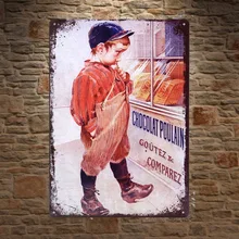 1 шт. шоколадный вкус это магазин французский Олово таблички знаки настенные таблички украшения Винтаж дропшиппинг Плакат Металл