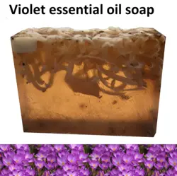 Фиолетовый Эфирное масло противовоспалительными свойствами Отбеливающее мыло ручной работы для удаления прыщей на коже глубокое