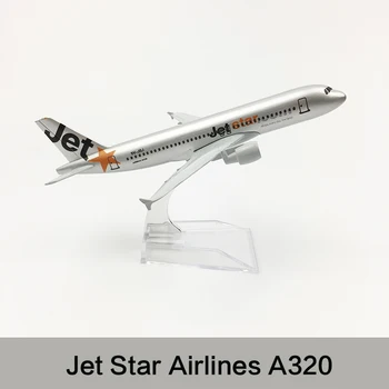 

16cm Jet Star Airlines Airplane Model A320 Metal Diecast Aviation Model Airway Aircraft Model Scale Toys Holiday Gifts 1:400
