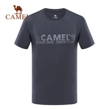 CAMEL мужская и женская уличная футболка из хлопка летняя с коротким рукавом дышащая мягкая Спортивная повседневная рубашка для бега и пешего туризма топы с круглым вырезом