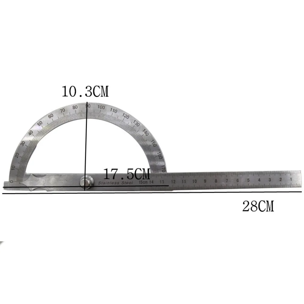 0-180 градусов угловая линейка металлическая полая круглая головка транспортир мульти угол линейки измерительный инструмент HY11