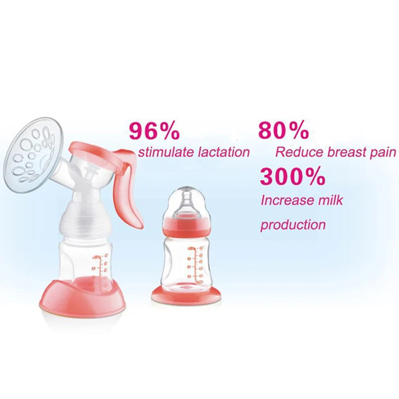 Manual Breast Pump BPA Free Baby Breast Feeding Powerful Nipple Suction Baby Silicon PP Convenient Breast Milk Pump Bottle T0103 (3)