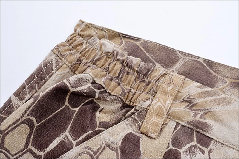 9Outdoor  Camouflage Combat Rattlesnake Pants Tactical Loose Army Uniform Men's Pattern Sport Soldier Training Cargo Cotton Pants