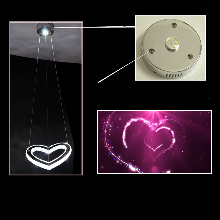 люстра хрусталь led chandelier Новый современный кристалл сердце светодио дный