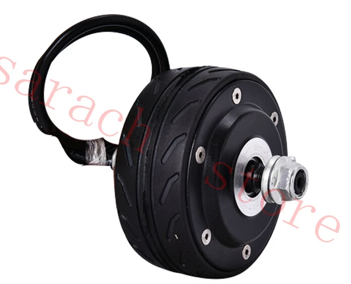 free shippping 24V 150W 4" hub motor wheel double shaft electric wheel