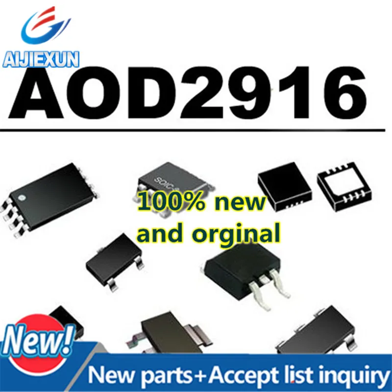 

10Pcs 100% New and original AOD2916 D2916 TO252 MOS 100V N-Channel MOSFET in stock