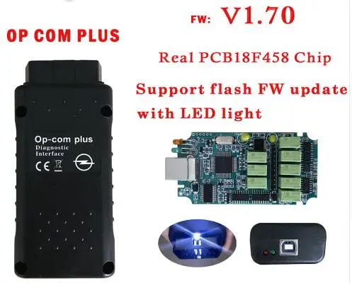 Низкая цена! С чипом PIC18F458! v1.70 OBD2 Op com / Com Opcom plus для opel сканирующего инструмента