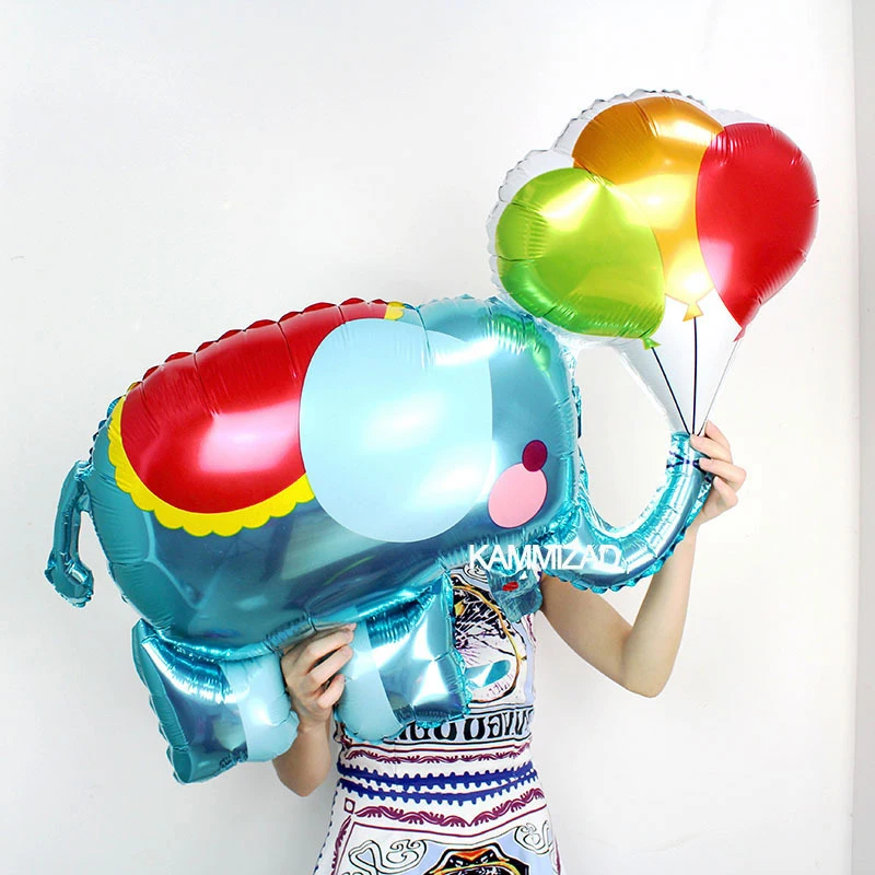 100 см большие воздушные шары из фольги в виде животного фольгированный шар слон Акула КИТ День рождения украшение для детей Подарки для мальчиков