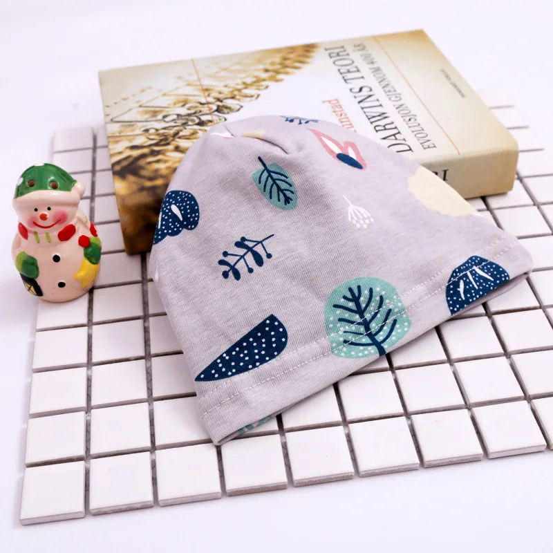 

New spring autumn children's single-layer hat baby cotton caps Children's thin head wear beanies cartoon print accessories