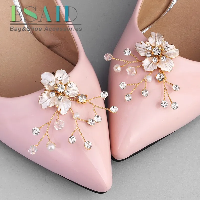 1 Pair Rhinestone Crystal High Heel Shoe Clip Charm Bridal Wedding Accessories