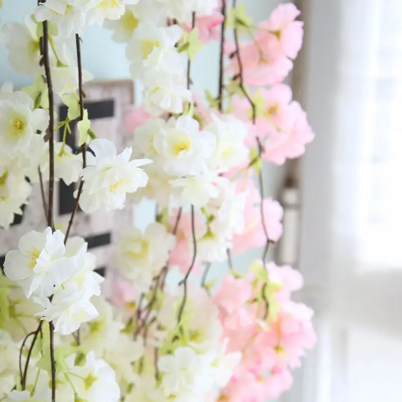 1pc Artificial Silk Oriental Cherry Sakura Flower For DIY Wedding Arch Decoration Single Fake Flowers high quality beautiful 1pc Artificial Silk Oriental Cherry Sakura Flower For DIY Wedding Arch Decoration Single Fake Flowers high quality beautiful