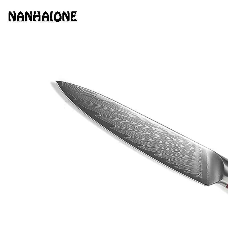 NANHAIONE 5 дюймовый Универсальный поварской нож японская Дамасская нержавеющая
