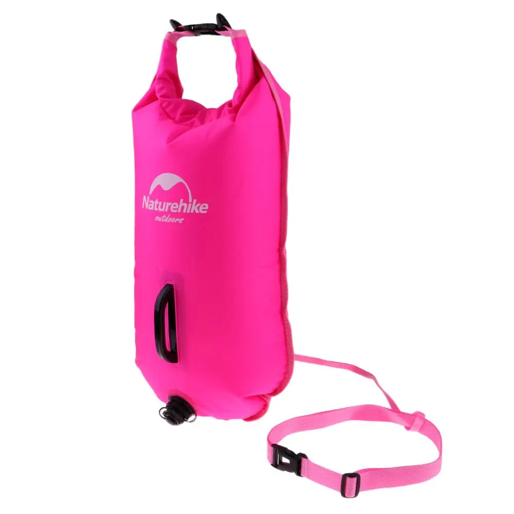 High Visibility Inflatable Dry Bag Safety Swim Pool Buoy Tow Flotation Device for Swimming Training Surfing Snorkeling