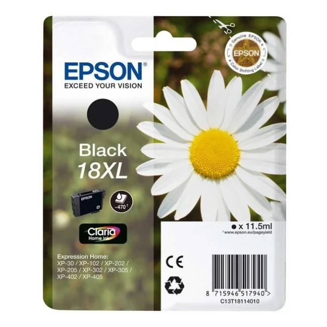 Epson Daisy Singlepack черные 18XL Claria домашние чернила оригинальные пигментные -Expression Home