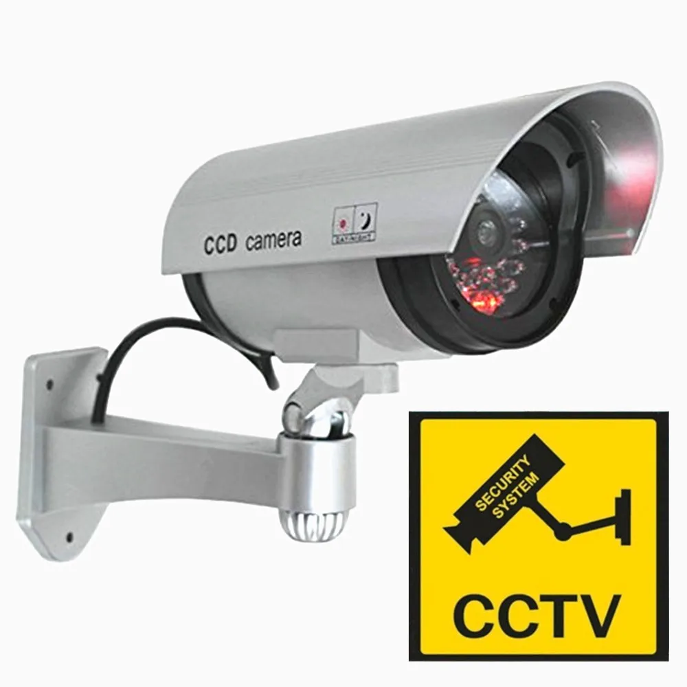 

fake camera outdoor dummy waterproof cctv security wifi camera blinking Red LED bullet indoor simulation surveillance fake cam