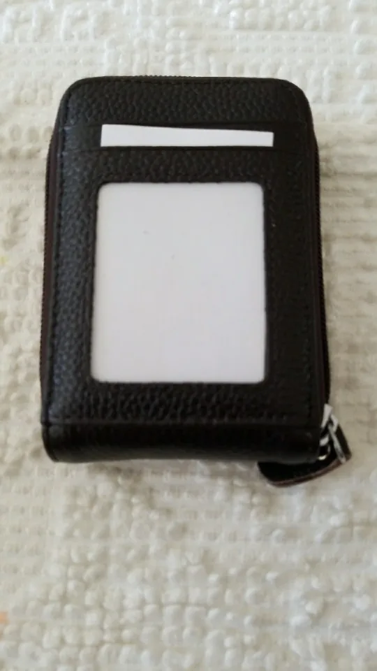 Men's Wallet Leather Credit Card Holder RFID Blocking Zipper  Pocket New photo review