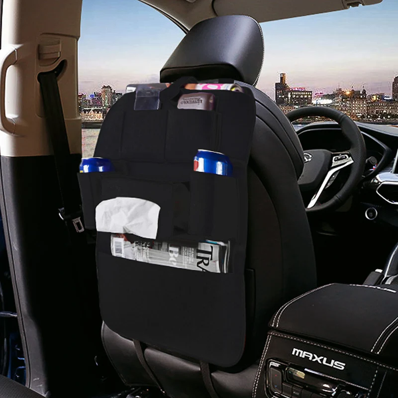 

Multi-Pocket Travel Storage Bag Car Back Seat Storage Organizer Trash Net Holder Hanger for Auto Capacity Storage Pouch