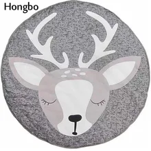 Животные детские стеганые круглые игровые коврики Panada Лев овечка Лось детские развивающие одеяла плед для ползания для детской комнаты декор