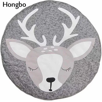 

Animals Baby Quilted Round Play Mats Panada Lion Sheep Elk Children Developing Blankets Crawling Rug Carpet For Kids Room Decor