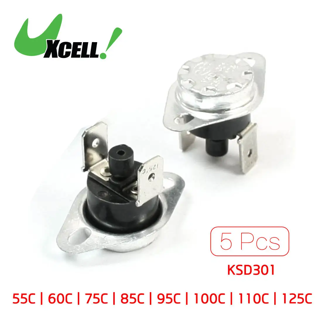 Termostato de 90 a 180 /°C 194-356 /°F interruptor de control t/érmico de temperatura 90 100 110 120 130 140 150 160 170 180 /°C Sourcingmap NO KSD301