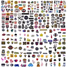(1000 Differents Styles Random) Patch Embroidery Iron on Patches For Clothing DIY Decoration Clothes Stickers Appliques Badge
