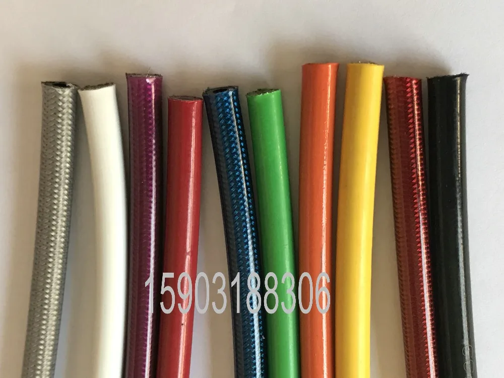 

Colorful AN3 (3.2mm 1/8" ID) Coverred PVC Braided Stainless Steel Racing Brake Hose Lines 5M