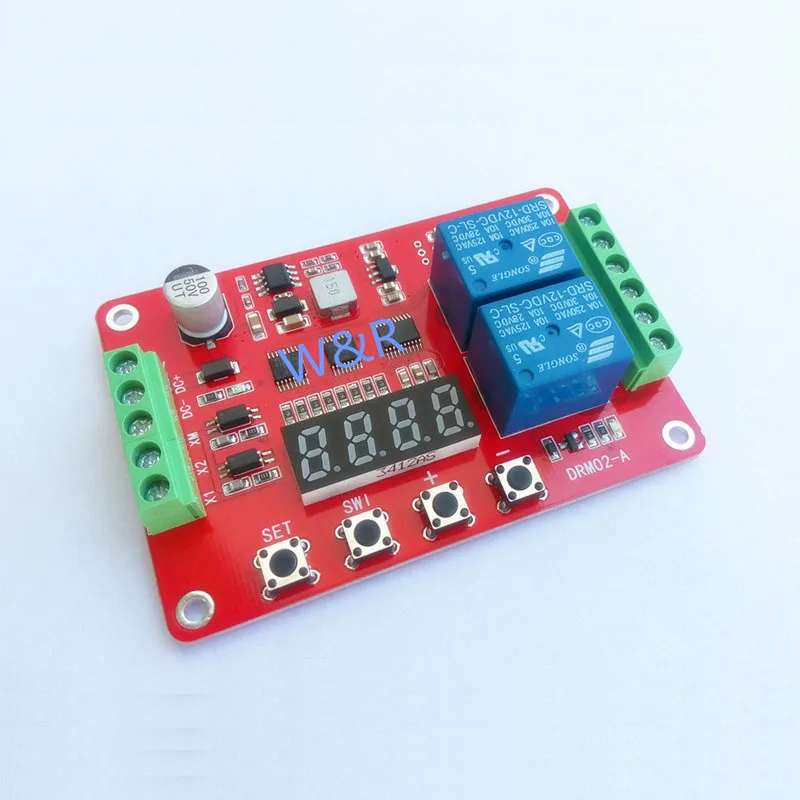 

DRM02/Two-way multi-function relay module / delay / self-lock / cycle / timing / time relay