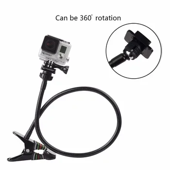 

Fashion Gopro Adjustable Clamp Mount with 70cm Gooseneck Extension Flexible Jaw Clip Mount Bracket for Gopro Hero 4 3+ 3 2 SJCAM