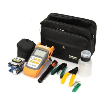 

Fiber Optic FTTH Tools Kit with Optical Power Meter and Visual Fault Locator
