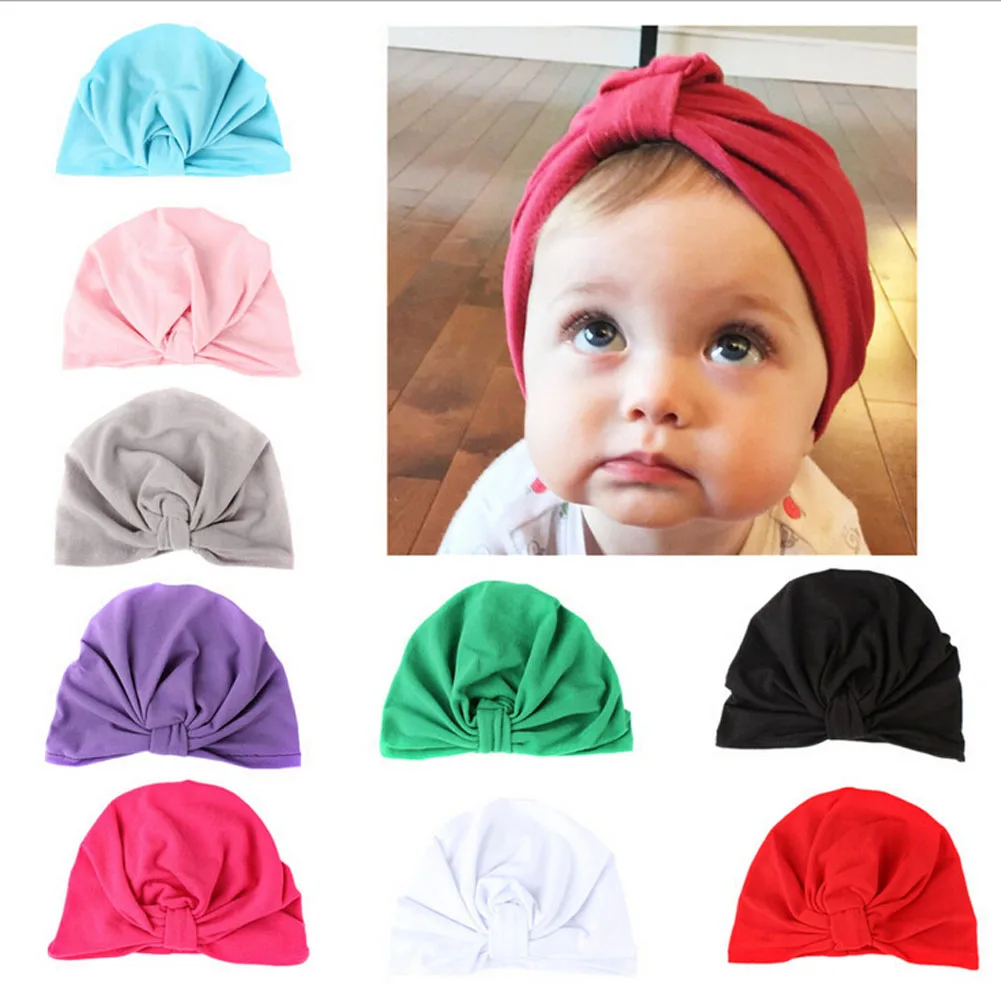 Buy Baby Girls Boys Cotton Soft Turban Knot Hat Infant
