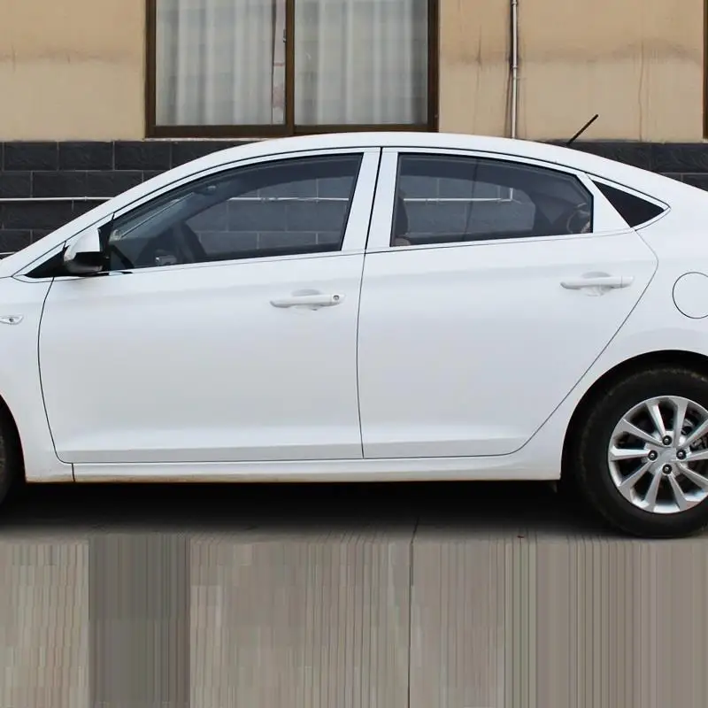 

Window exterior promote decorative chromium accessories sticker strip covers modification trim car styling 17 FOR Hyundai Verna