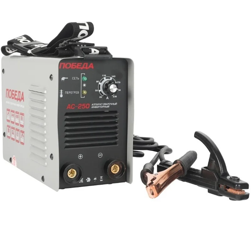 Welding machine Pobeda AC-250 Electrical inverter Welding unit Inverter welding set Arc-welding set Anti-sticking Hot start